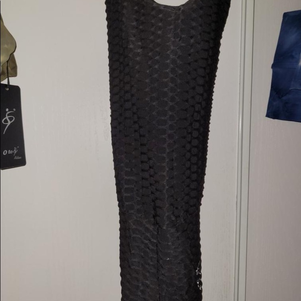 One piece black activewear jumpsuit